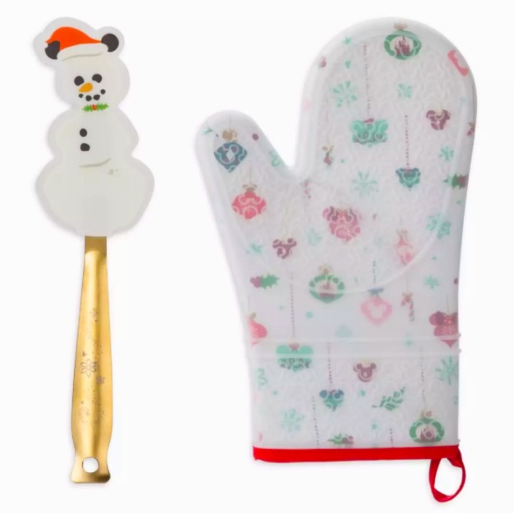 Disney Classics Christmas Holiday Oven Mitt & Spatula Set Disney Parks Snowman